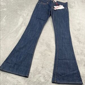 Fiorucci Dark Blue Flare Jeans: